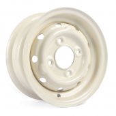 Cooper S Steel Wheel in Old English White - 4.5" x 10"