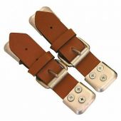 Classic Mini Leather Bonnet Straps - Tan (Pair)