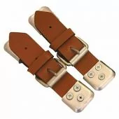 Classic Mini Leather Bonnet Straps - Tan (Pair)