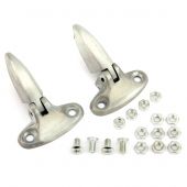 BMB36002/3 Pair of Mini boot lid hinges, finished in bare metal perfect for painting. Non Genuine (HMP441031)