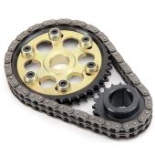 classic Mini lightened vernier duplex timing gear and chain set, designed and developed by Mini Sport