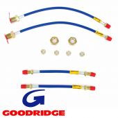 Goodridge black front and rear brake hose set for Classic Mini