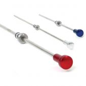 MSLMS0539 Stainless steel Classic Mini dipstick with an anodised red, blue or silver button top, to suit all Mini models