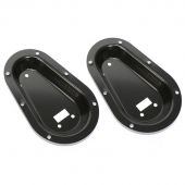 Black Recessed Bonnet Pin Plates - Pair GRAGE515BL