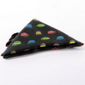 Black Silk Pocket Square With Classic Mini design