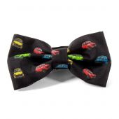 Black Silk Bow Tie Pre-tied With Classic Mini design