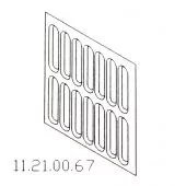 MCR11.21.00.67 Inner Wing Radiator Slats Repair - Mini '59-'69