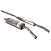 LST001A-SS Mini Maniflow Side Exit Stainless Exhaust - 1.75'' Twin Box 