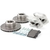 Silver Cooper 7.9" Vented 4 pot Alloy Caliper Brake Conversion Kit 