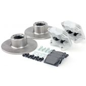 Cooper 8.4" Std 4 pot Alloy Caliper Brake Conversion Road Kit - in Silver