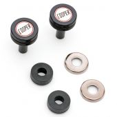 Classic Mini Cooper Badged Mini Rocker Cover Buttons - Black