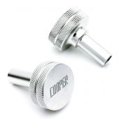 Classic Mini Cooper Engraved Rocker Cover Buttons - Silver