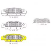 MCR34.18.01.00 Front panel with with integral grill for Mini Van and Mini Pick-up models Mk4 '76-'83