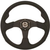 Spring Alex 320BCRS Black Steering Wheel Red Stitching - 320mm