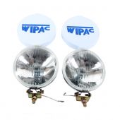 S6007 Chrome Wipac Spotlamps with Protective Covers. Perfect for Classic Minis.