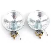 S6078 Chrome Wipac Fog Lamps with Protective Covers. Perfect for Classic Minis.