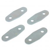 Mini Door Hinge Plates  - set 4 - Plated