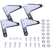 Powder coated black extension seat brackets for Classic Mini 