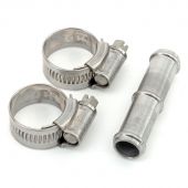 Single Hose Connector & Hose Clips (1/2")