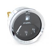 Smiths Fuel Gauge - Black face with Chrome Ring 