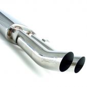 Fletcher Mirror Polished 2.5'' Twin DTM Stainless Exhaust Silencer 