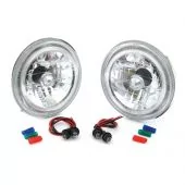 Crystal headlamps with angel eye for Classic Mini