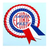 Safety Fast Rosette Sticker