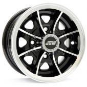 5 x 10 Dunlop D1 Alloy Wheel - Black with polished rim