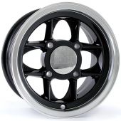 5 x 10 Mamba Alloy Wheel - Black with Polished Rim