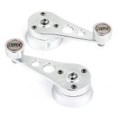 Cooper Alloy Billet Window Winders - Silver