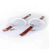 Head Lamp Covers Perspex inc Red Vinyl Straps & Body Fittings