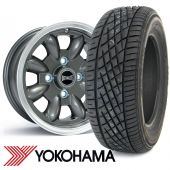 5.5" x 12" anthracite/polished rim Ultralite alloy wheel and Yokohama A539 tyre package