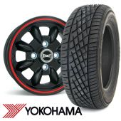 5" x 12" black/red pinstripe Ultralite alloy wheel and Falken ZE912 tyre package