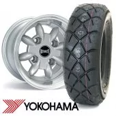 6" x 10" silver Ultralite alloy wheel and Yokohama A032 tyre package