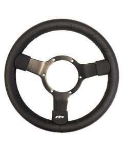 Classic Mini Traditional 300mm steering wheel - Black Vinyl & Black Spokes MON23SBVB by Mountney 