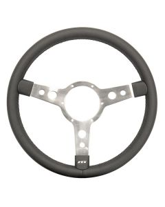 Classic Mini Mountney Black Vinyl Steering Wheel - 320mm Polished 