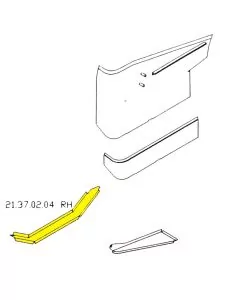 MCR21.37.02.04 RH Companion Box Closing Plate Mini Traveller/Estate
