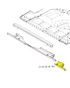 MCR21.41.02.18 RH End Repair - Subframe Crossmember - Mini Traveller LH
