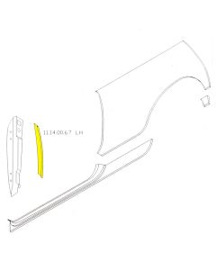 MCR11.14.00.67 OE spec Door Post Repair Panel LH - Mk1/2 1959-1969 