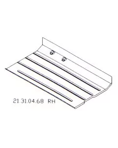 MCR11.31.04.68 RH Floor Panel Rear 1/4 with Full inner sill - Mini Mk1-5