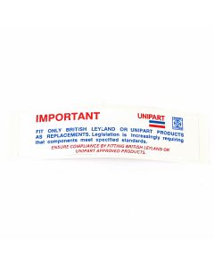 Unipart Products Sticker 