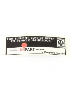 Unipart Air Filter Sticker 