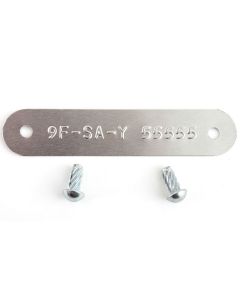 LMG1053S A Series Mini Engine Number plate, specially reverse stamped with your Minis engine number