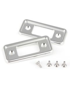 Cooper Alloy Billet Door Lock Covers - Silver