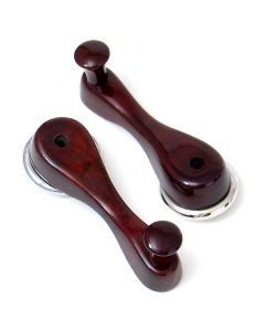 Burr Walnut Window Winder Handles pair 