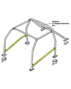 SAFRB00A1 Door Bar diagram for Mini 6 point roll cage