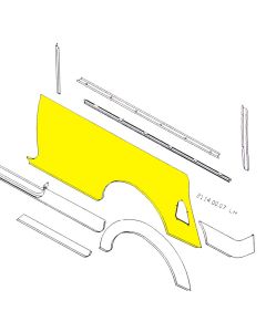 MCR21.14.00.07 LH Rear Side Panel Mini Traveller Mk1-2