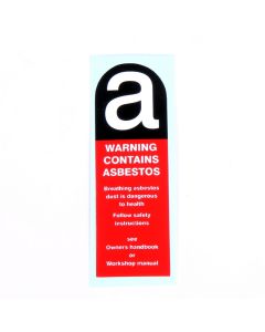 Asbestos sticker for Classic Mini