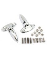 8B12601 A pair of good quality chrome plated Mini boot lid hinges.