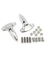 8B12601 A pair of good quality chrome plated Mini boot lid hinges.